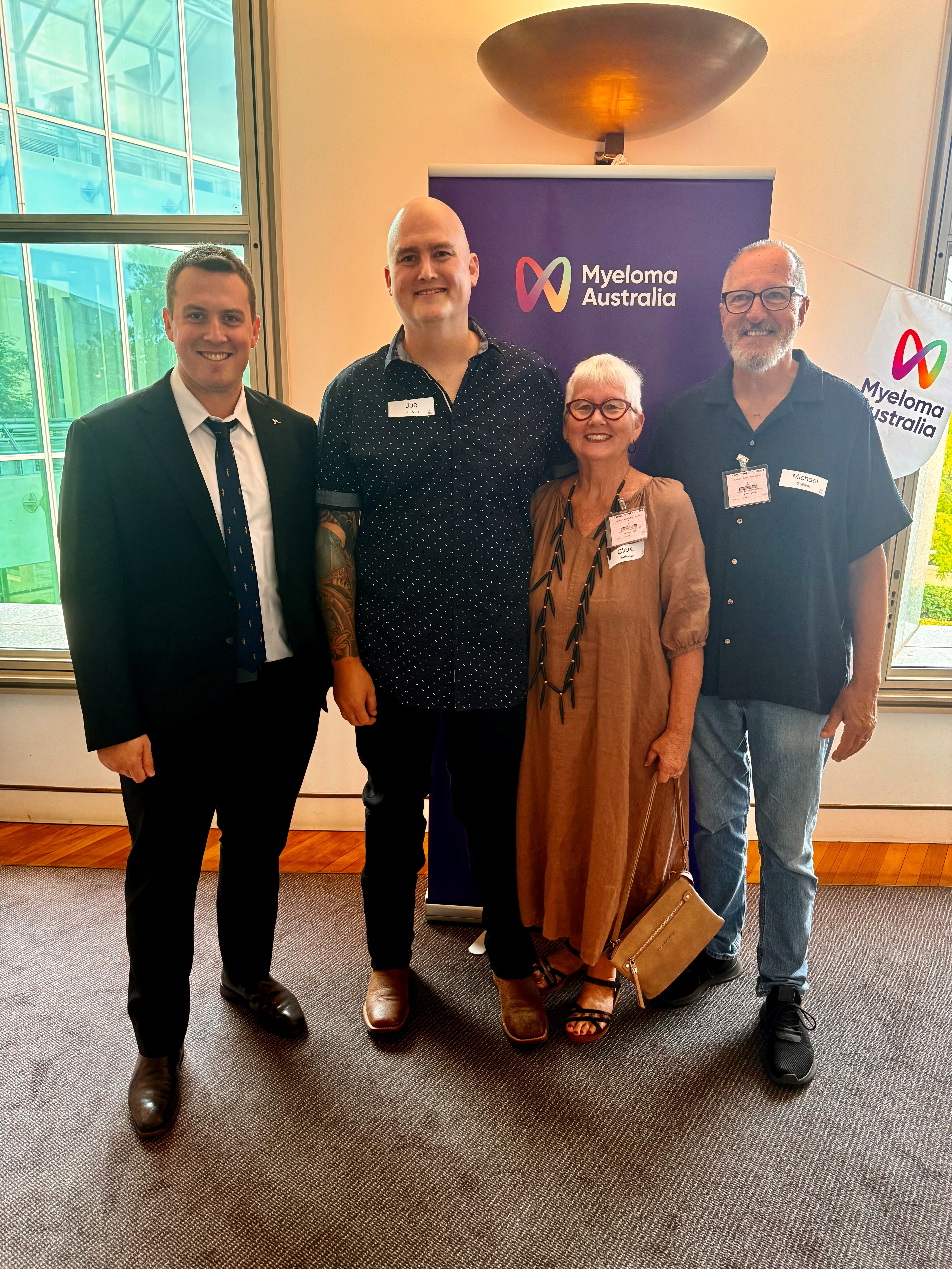 RAISING AWARENESS FOR MYELOMA IN PARLIAMENT HOUSE CANBERRA Main Image